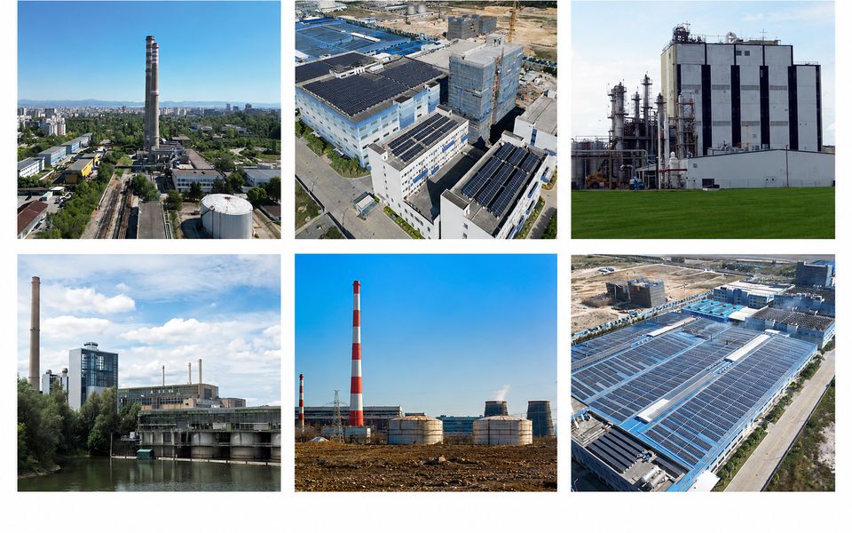 Collage von Industrie- und Gewerbestandorten mit RLM